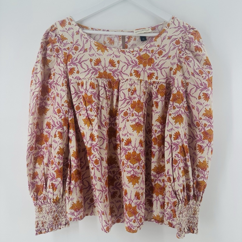 Universal Thread Womens M Purple‎ Floral Boho Peasant Hippie Festival R1025